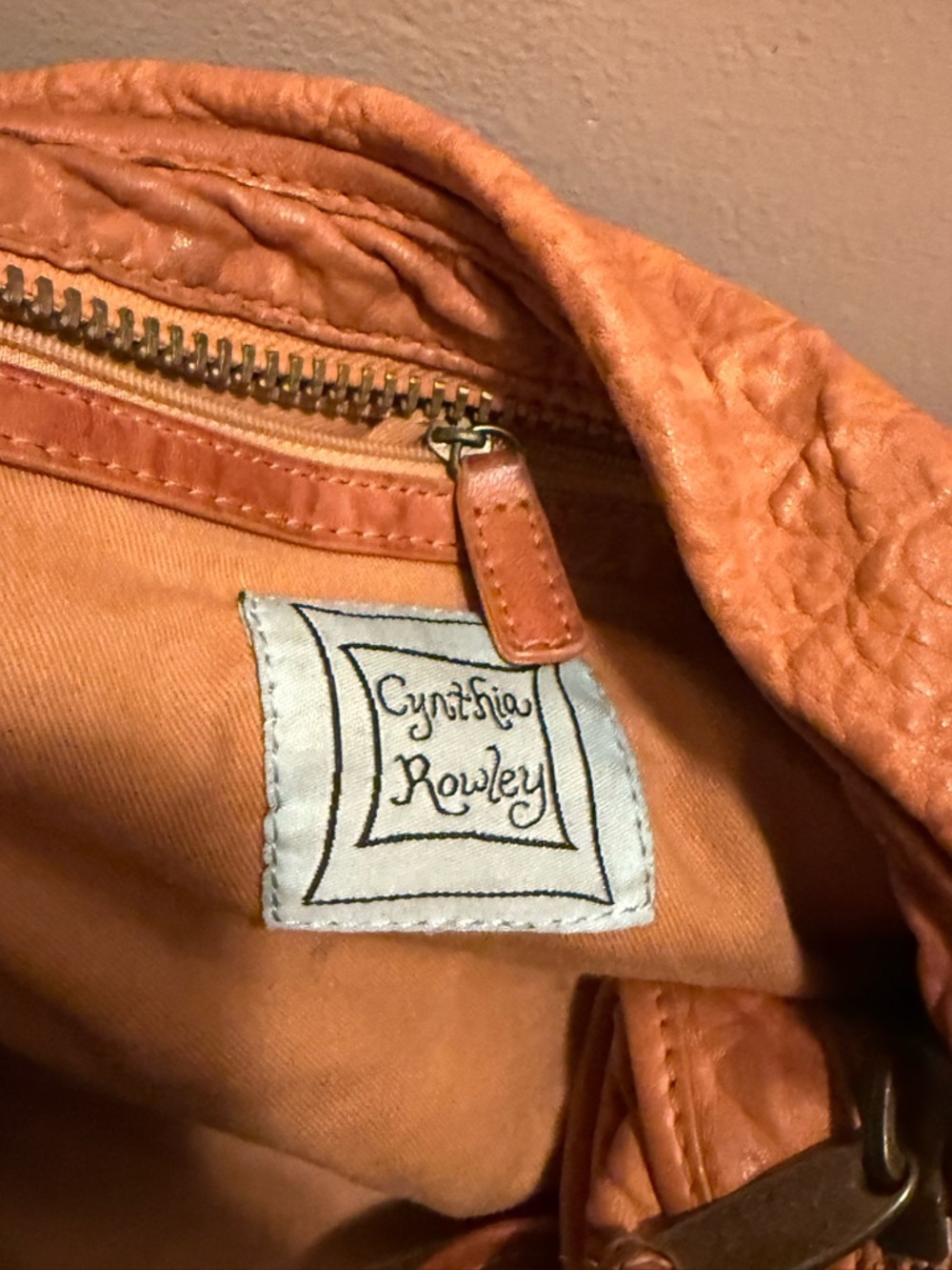 Cynthia Rowley Tan Leather Shoulder Hobo Bag EUC - Picture 10 of 11